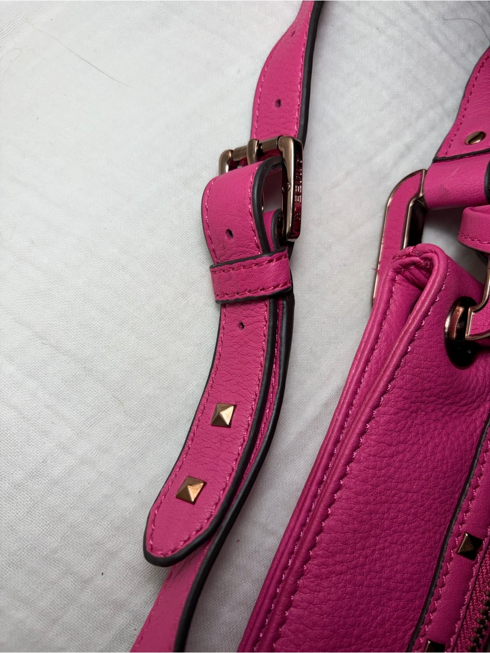 Aimee Kestenberg Hot Pink Leather Crossbody Bag NWT - Picture 10 of 10